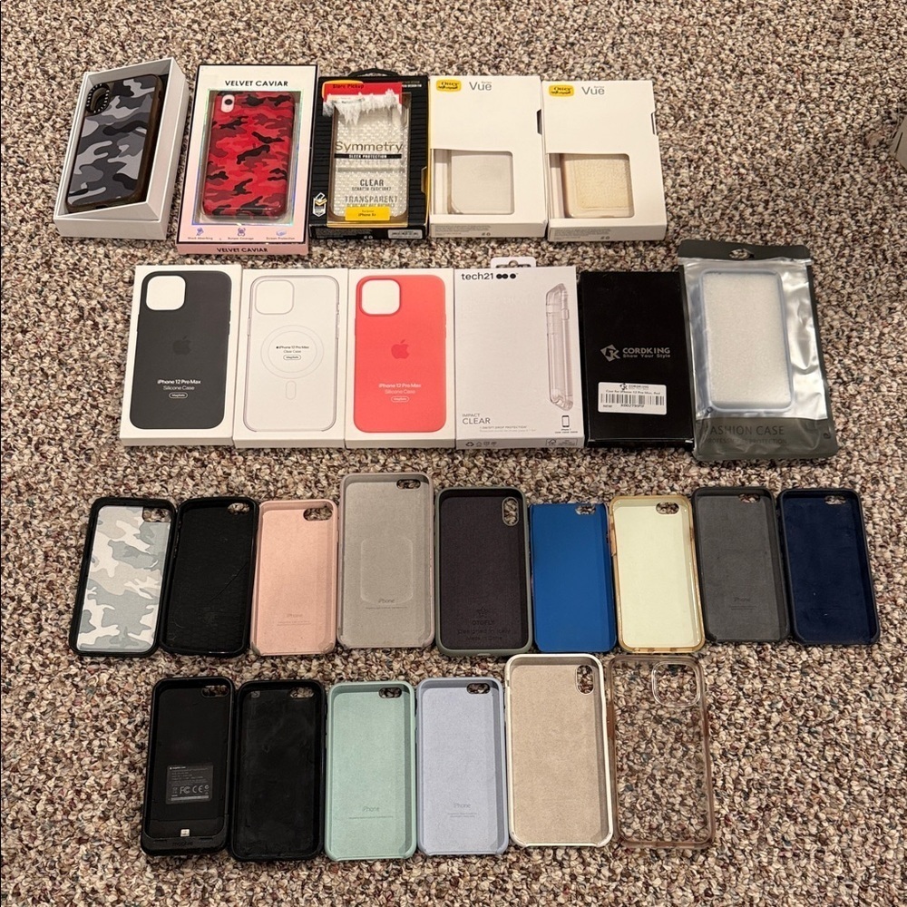 27 Assorted Phone Cases for Various Models of iphone